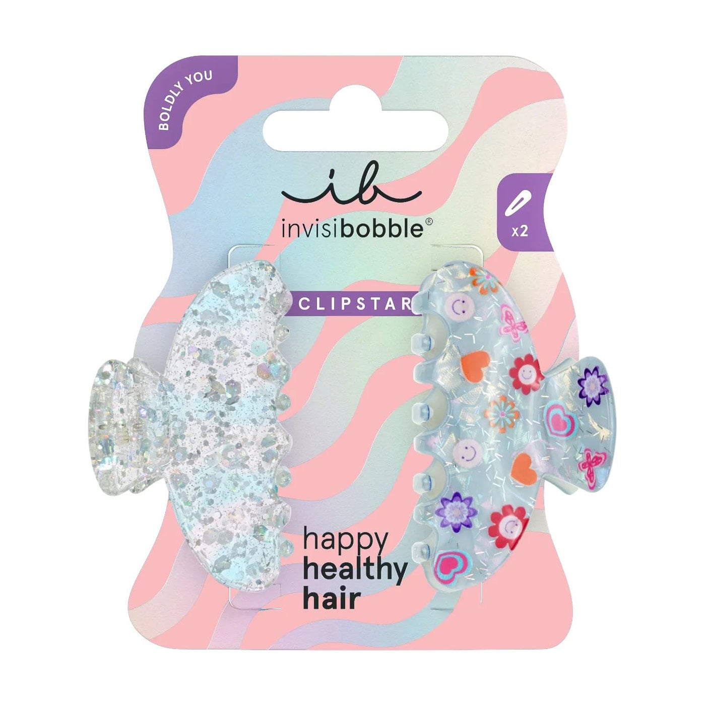 Набір заколок для волосся Invisibobble Clipstar Cosmic Glow, 2 шт